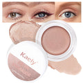 evpct Single Cream Eye Shadow Palette Pot Makeup for Older Women, Sand Shimmer Glitter Metallic Monochrome Cream to Powder Eyeshadow Palette Eye Brightener, Highly Pigmented Waterproof Blendable