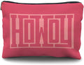 Likjad Howdy Makeup Bag - Hot Pink Retro Western Cosmetic Bag, Cowgirl Gifts