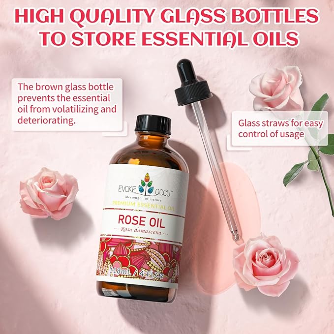 EVOKE OCCU Rose Essential Oil for Skin, Body Care & Perfume for Women