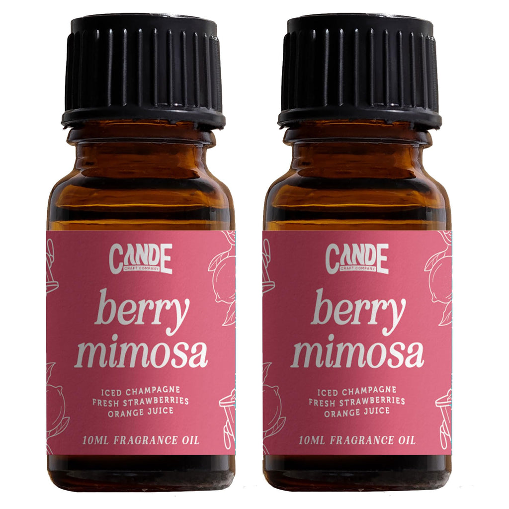 CANDECraftCo Premium Fragrance Oil – Diffuser Oils Fragrances Scented for Home, Candle Soap Making Supplies, Aromatherapy Blends for House (0.34 Fl Oz) (2-Pack, Berry Mimosa)