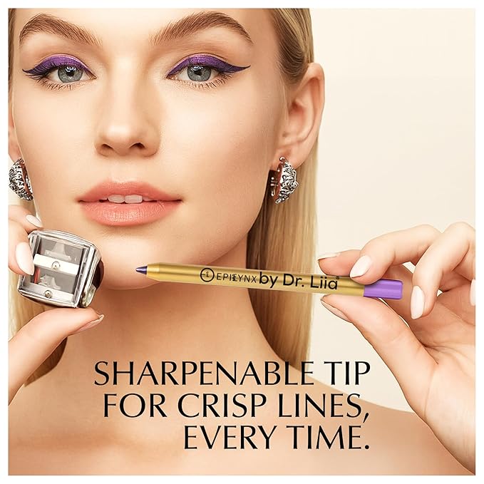 EPILYNX Waterproof Eyeliner Pencil, Smudge-Proof, Royal Purple Shimmer