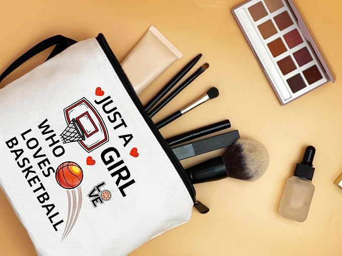 ARIOSEY Basketball Gifts for Girls, Zipper MakeUp Cosmetic Bag