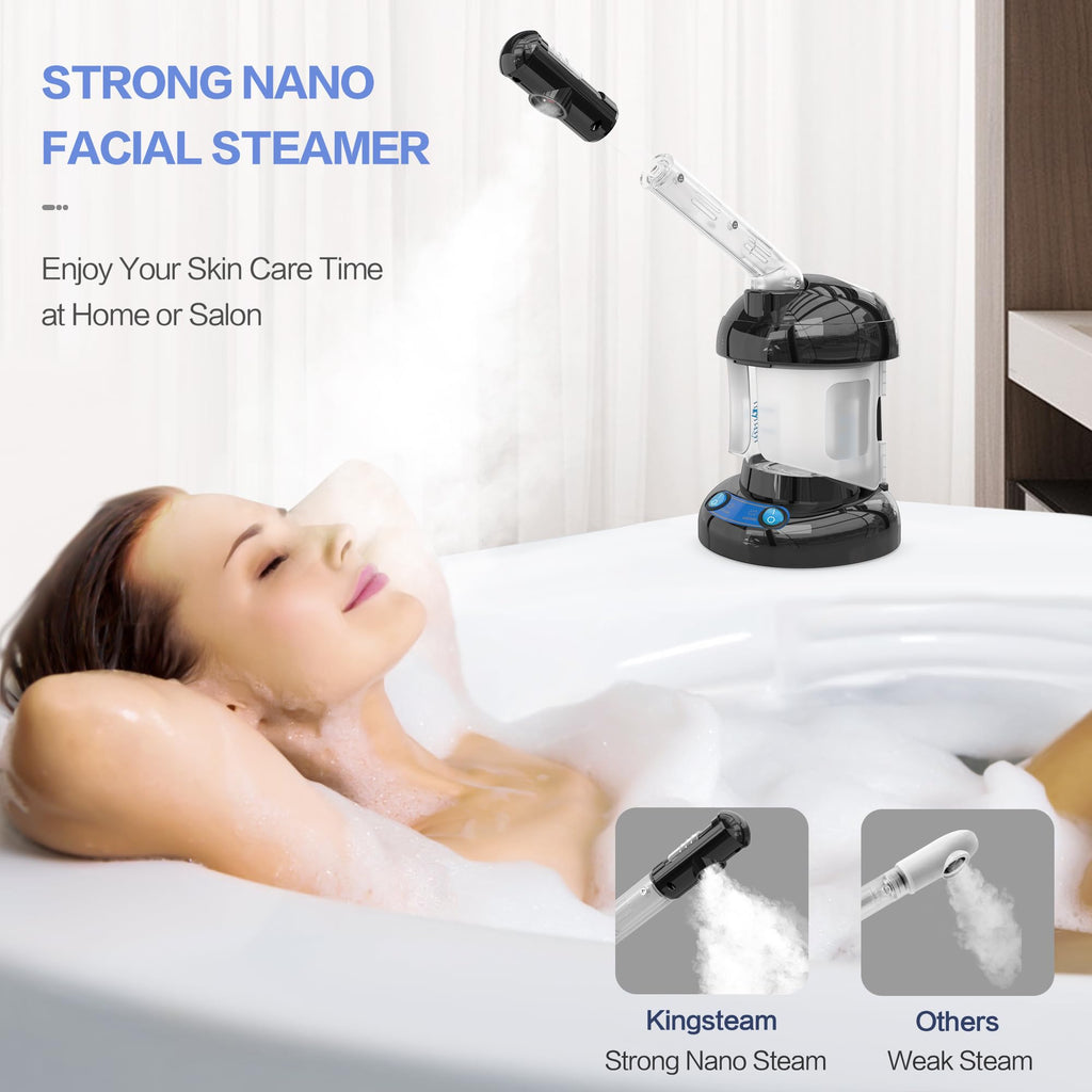 Kingsteam Nano Ionic Facial Steamer for Deep Cleansing & Home Spa