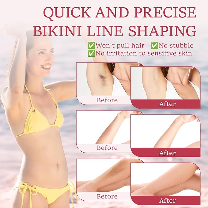 Bikini Trimmer for Women: Electric Razors & Shaver [IPX7 Waterproof] with Dual Heads for Body Pubic Hair