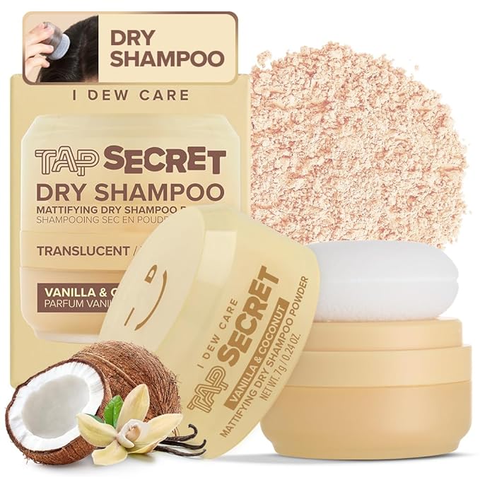 I DEW CARE Tap Secret Mattifying Dry Shampoo Powder - Vanilla & Coconut