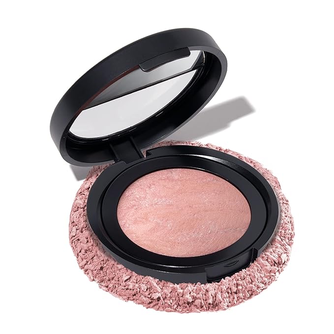 LAURA GELLER NEW YORK Baked Blush-n-Brighten for Mature Skin - 03 Ethereal Rose - Powder Blush Won't Settle into Fine Lines - Buildable Natural Finish – Longlasting Formula - Made in Italy