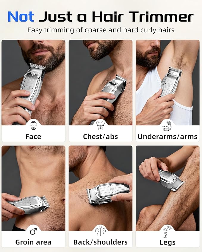 KIKIDO Cordless Hair Clippers for Men Professional Home Hair Cutting Kit