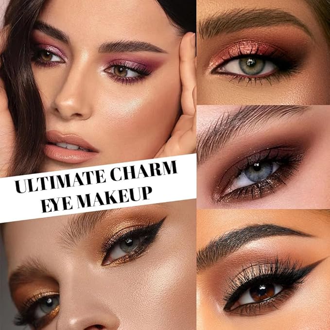 JUAAZIN 12 Colors Matte Shimmer Eyeshadow - Cool-toned Eyeshadow Palette, Long-Lasting Waterproof Crease-Proof Pigmented, Built-In Mirror, Vegan Cruelty-Free for Daily & Glam Makeup Looks 02#