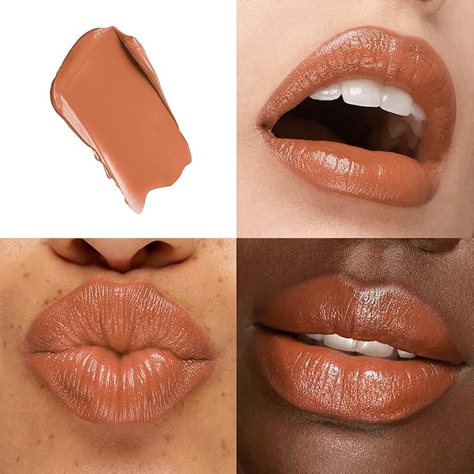 ilembane Hydrating Tinted Lipstick, Caramel Nude Glossy Lip Balm, Glow Nude