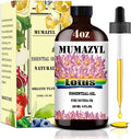 Lotus Essential Oil, Lotus Oil 4 Fl Oz 120ML for Diffuser Humidifier Yoga Cleaning DIY Candle Soap Making MUMAZYL Essential Oils