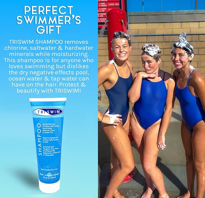 TRISWIM Chlorine Removal Swimmers Shampoo Moisturizing Repairing Hair