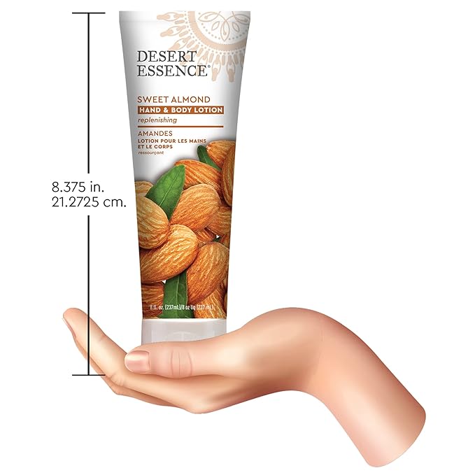 Desert Essence Sweet Almond Hand and Body Lotion, 8 fl oz
