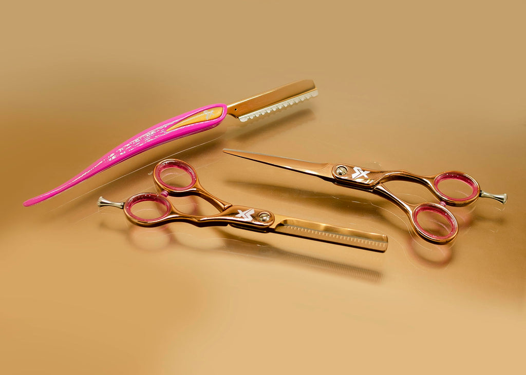 Cricket Shear Xpressions Hey Rosie 30T Professional Hair Cutting Scissors - Barber Scissors, Japanese Stainless Steel, Ideal for Stylists and Home Use, Hey Rosie - Rose Gold