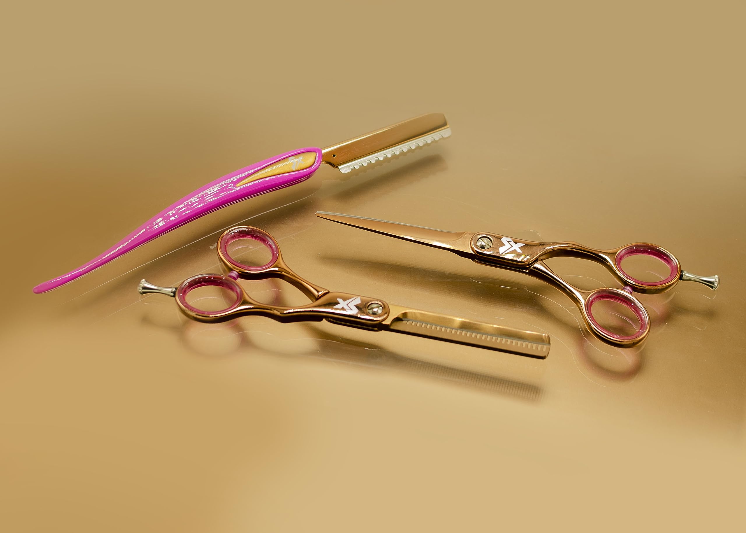 Cricket Shear Xpressions Hey Rosie 30T Professional Hair Cutting Scissors - Barber Scissors, Japanese Stainless Steel, Ideal for Stylists and Home Use, Hey Rosie - Rose Gold