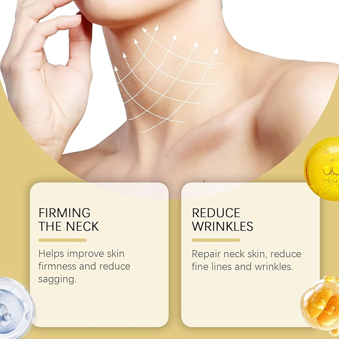 Nascence AH-8 Neck and Eye Cream Set with Electric Massage Tightening, Anti-Wrinkle Treatment with Red Light, Deep Moisturizer Bundle Care (neck cream)