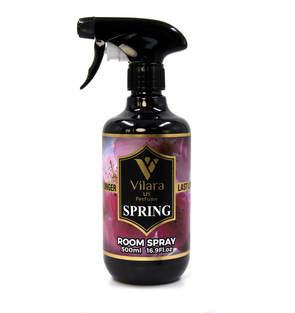 Vilara US Room Spray Freshener – Long-Lasting Luxury Perfume Scent, Linen & Fabric Spray for Bedding, Furniture, Home & Bedroom Aromatherapy – 16.9 fl oz (Spring)