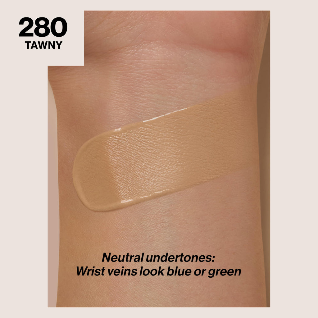 Revlon Liquid Foundation, ColorStay Face Makeup for Combination & Oily Skin, SPF 15, Medium-Full Coverage with Matte Finish, 280 Tawny, 1 Fl Oz