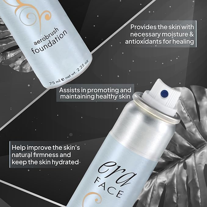 Era Beauty Face Spray Makeup (R6 Ginger, 2.25 oz) - Airbrush Foundation, Everyday, Buildable, Professional Spray on Cosmetics
