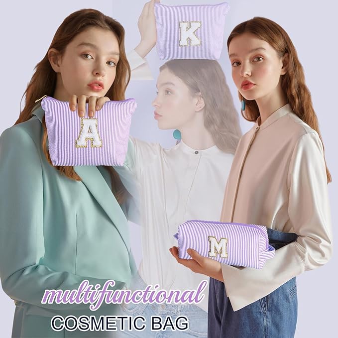 YOOLIFE 2 Small Make Up Bag - Travel Makeup Bag Makeup Pouch Makeup Bags for Women Cosmetic Pouch Cute Makeup Bag Makeup Bag Set Personalized Gifts Mom Gifts for Women Her 40th Birthday Gifts Women P