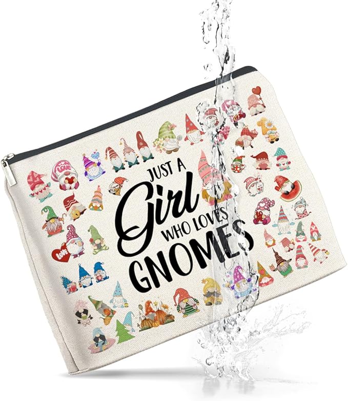 UPNEGE Gnome Gifts for Women Teens Gnome Lover Makeup Bag