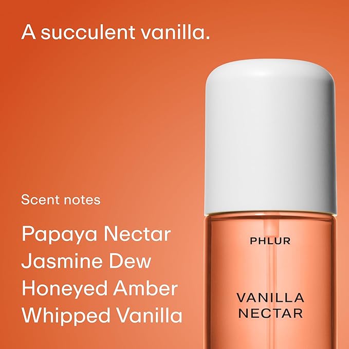 PHLUR Vanilla Peach Trio ($78 Value) Hair & Body Mist Set, 3 Oz Each