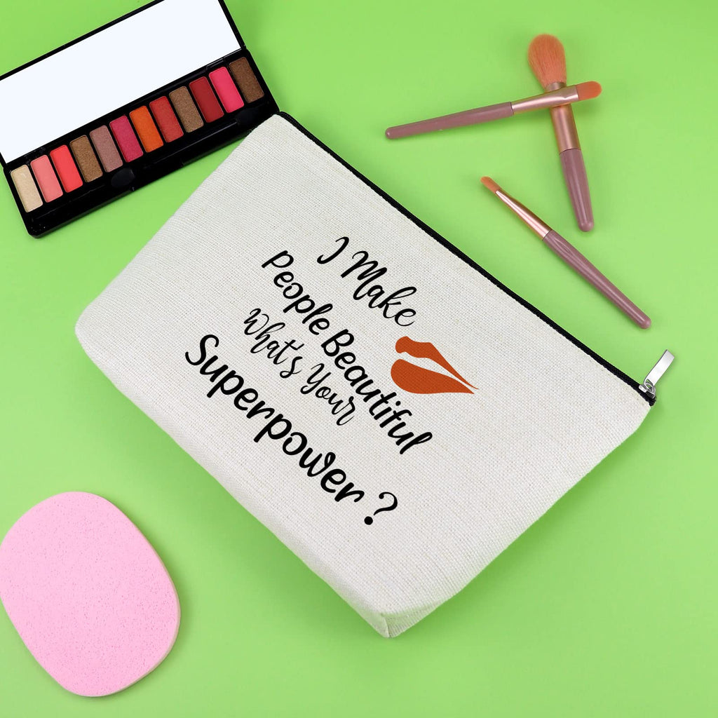 Makeup Artist Gifts for Girl Beautician Cosmetic Bag Makeup Lover Gift for Women Hairdresser Beauty Graduation Present for Artist Friend Stylist Christmas Birthday Present Travel Cosmetic Pouch