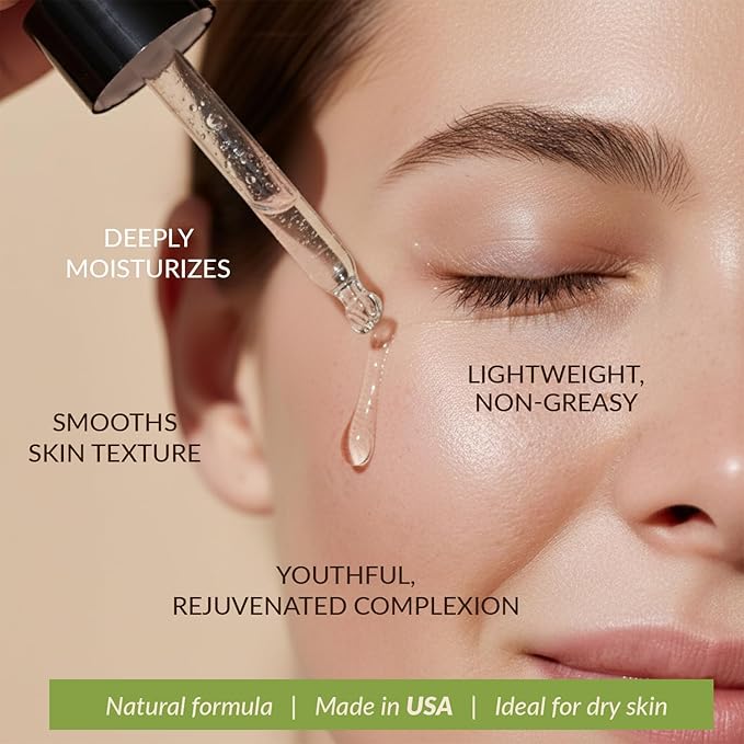 Hyaluronic Acid Serum for Face - USA Made with Natural, Organic Ingredients