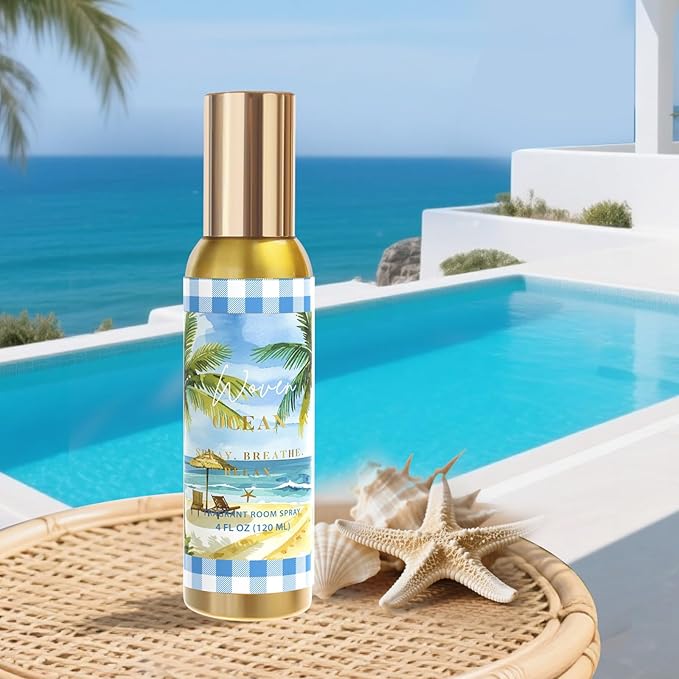 Room Spray, Tidal Coconut, Woven Ocean, Sunset Tropics, Each 4 fl oz