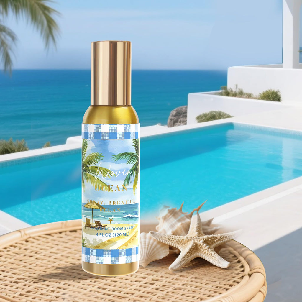 Room Spray, Tidal Coconut, Woven Ocean, Sunset Tropics, Each 4 fl oz