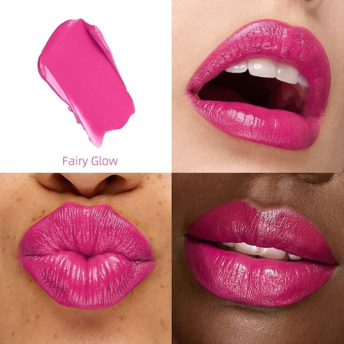 lembane Hot Pink Hydrating Lipstick, Glossy Tinted Lip Balm - Fairy Glow