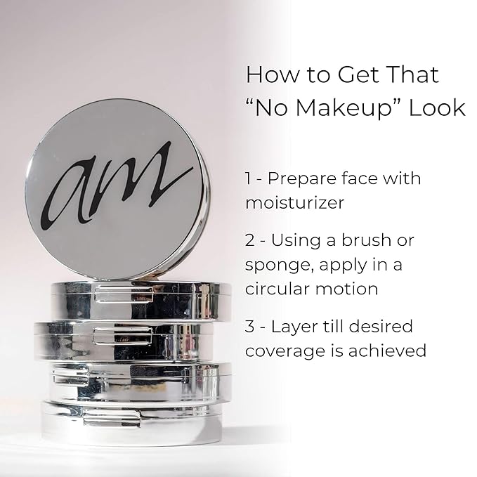Advanced Mineral Makeup 4-in-1 Pressed Foundation Powder with Natural SPF, Concealer & Finishing for Medium to Full Coverage Foundation, Mineral-Based (Halle,.35 oz)
