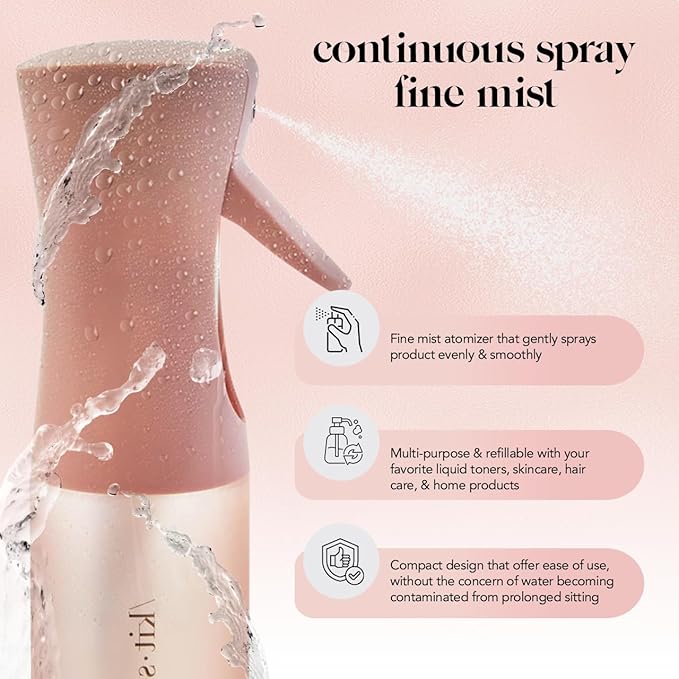 Kitsch Continuous Spray Bottle for Hair – Terracotta, 150ml