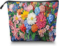 Scribesense Cosmetic Bags Travel Makeup Toilet Case Waterproof Pouch for Women Girls 6.7X9.45inches - Bouquet of Flowers