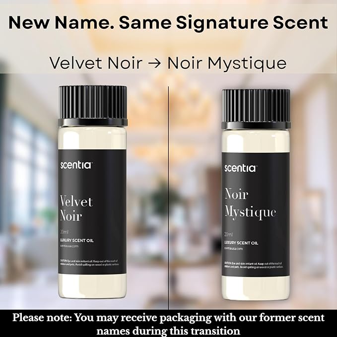 Scentia Noir Mystique Aromatherapy Oil for Diffuser – Hotel Scent Inspired by Edition Hotel – 20 mL – Rose, Bergamot & Musk Natural Fragrance Oil for Waterless & Cold Air Diffusers, Made in USA