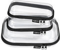 YQBRAO Clear Hard Shell Organizer Cases, Black, 3-Pack