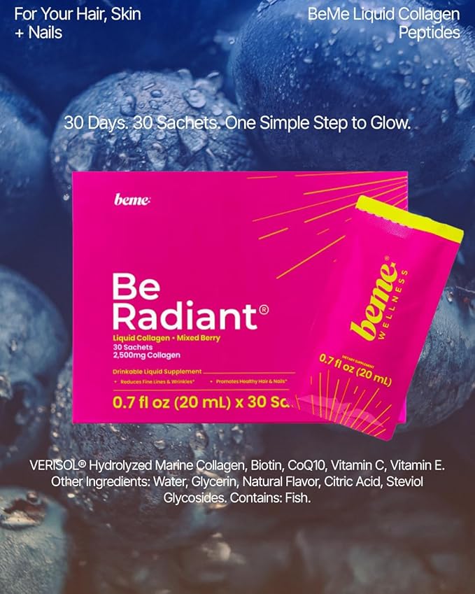 BeMe Glow – VERISOL Marine Collagen, Skin, Hair & Nails, Mixed Berry