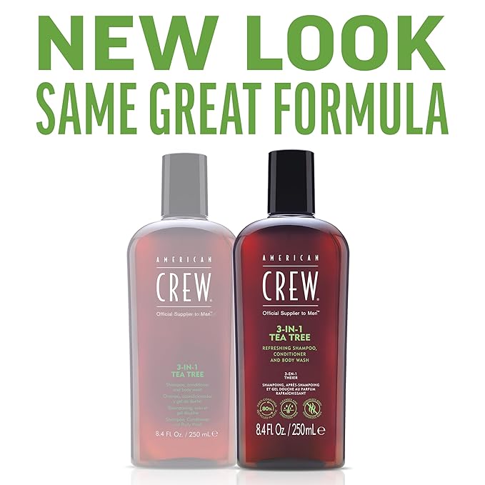 American Crew 3-in-1 Shampoo & Body Wash, Tea Tree, 15.2 fl oz