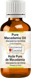 Greenwood Essential Pure Macadamia Oil (Macadamia ternifolia) Cold Pressed 50ml (1.69 oz)