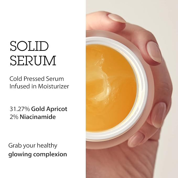 BLITHE Pressed Serum Gold Apricot With Kojic Acid & Vitamin C | Glow Serum for Face | Glass Skin Korean Skincare & Face Moisturizer for Dry Skin, 0.91 fl oz