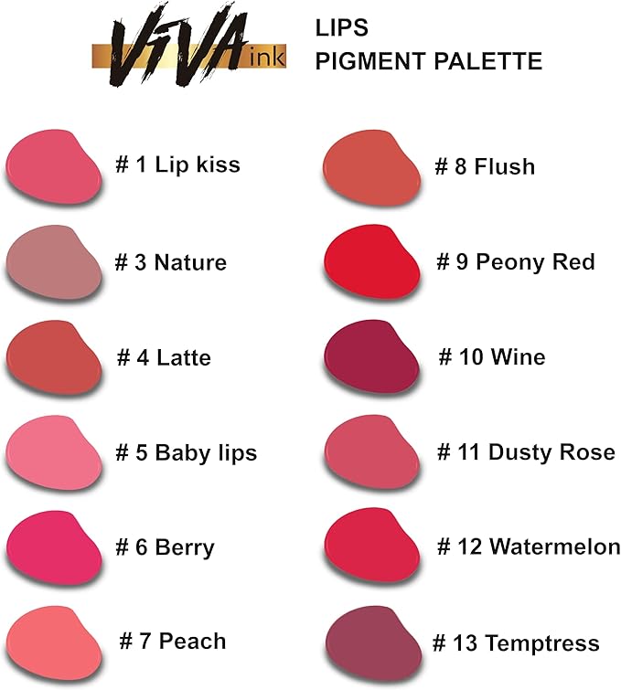Lip Pigment – Temptress – Permanent Lip Makeup – Microblading Ink for Durable and Colorful Lips – Long Lasting Color Lip Cosmetics (0.2 oz)