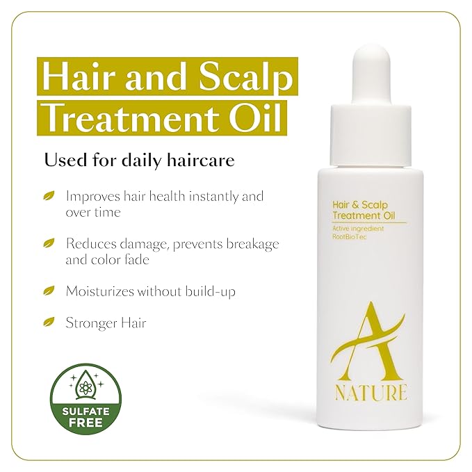 Anature Hair – Hair & Scalp Treatment Oil for Healthy Hair, Thin Edges, and Scalp – Natural Hair Growth Oil made with RootbioTec, Growth Oleoactif for Hair Growth – 1.7 fl oz