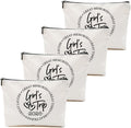BQXH 4 Pcs Girls Trip Gifts Favors, Girls Weekend Gifts Makeup Bag, Bestie Weekend Bag Toiletry Bag with Liner, Vacation Cosmetic Bag, Friendship Gift for Women Friend Daughter, Graduation Gift