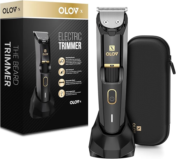 Replacement Charging Base for OLOV X Men's Beard Trimmer, USB Recharge Dock, Black