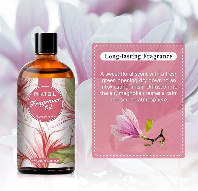 PHATOIL Japanese Magnolia Fragrance Oil for Diffuser Aromatherapy 3.38FL.OZ
