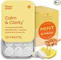 Neuro Calm & Clarity Mints - GABA L-Theanine Stress Supplement with Vitamin D3 - Non-Drowsy, Functional Calming Mints for Mood, Mental Clarity & Cognitive Function - Honey Lemon, 72 ct