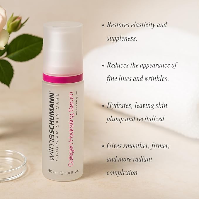 Wilma Schumann Collagen Hydrating Serum, Face Serum for Women, 1 oz
