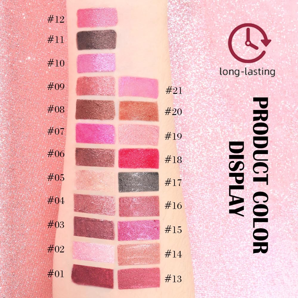 Kaely 2-in-1 Dark Bronze Metallic Lipstick and Lip Liner, Shimmer Liquid Metallic Lipsticks for Women, Glitter Lip Gloss Stain Long Lasting Waterproof Smudge Proof 24 Hour, Vegan Makeup, 06