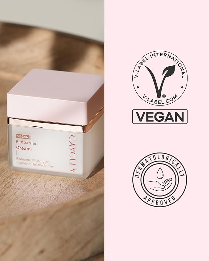CAYCLLY Redbarrier Cream | Anti-Aging Face Moisturizer with Peptides & Ceramides for Wrinkles & Skin Barrier Repair | Vegan Korean Skincare to Firm, Hydrate & Restore Radiance, 1.69 fl. oz.