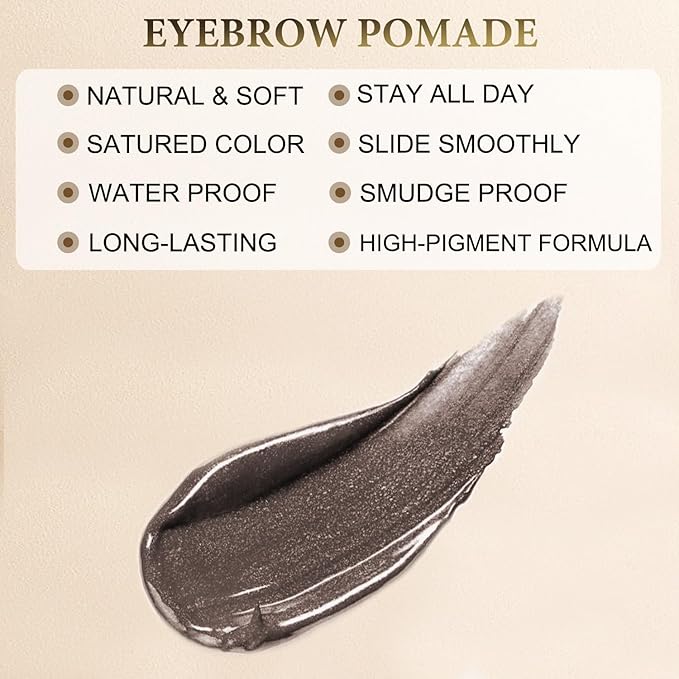LAVONE Eyebrow Kit, Waterproof Brow Pencil, Pomade, Eyeliner - Dark Coffee