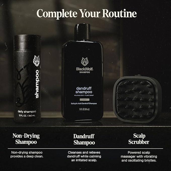 Black Wolf Moisturizing Body Wash for Men, Sandalwood - Hydrating Bodywash